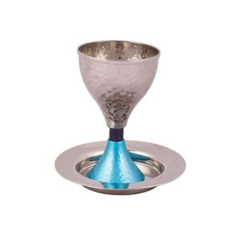 Yair Emanuel Contemporary Hammered Metal ... | Kiddush Cups by Emanuel