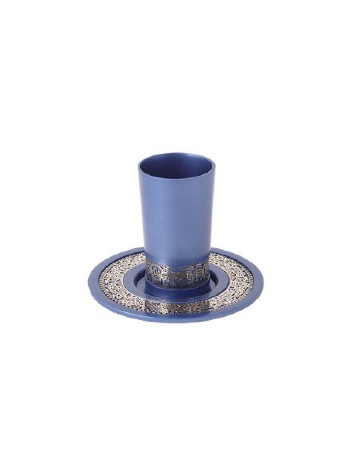 Yair Emanuel Kiddush Cup and Plate Silver... | Kiddush Cups by Emanuel