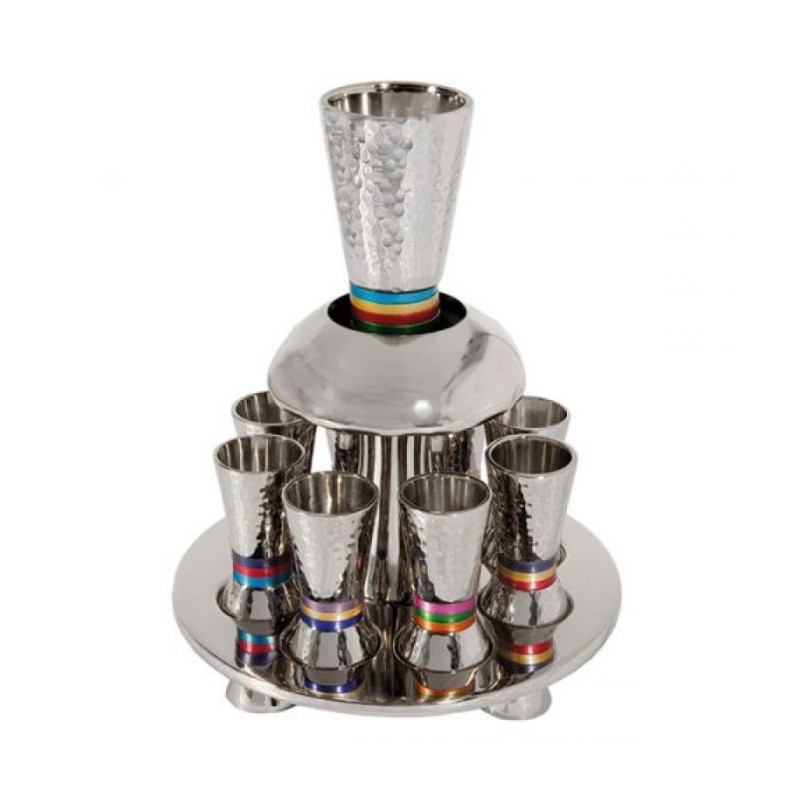 Yair Emanuel Hammered Nickel Kiddush Foun... | Kiddush Cups by Emanuel