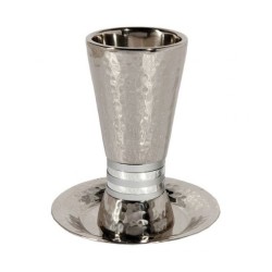 Yair Emanuel Hammered Nickel Cone Kiddush... | Kiddush Cups by Emanuel