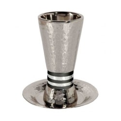 Yair Emanuel Hammered Nickel Cone Kiddush... | Kiddush Cups by Emanuel