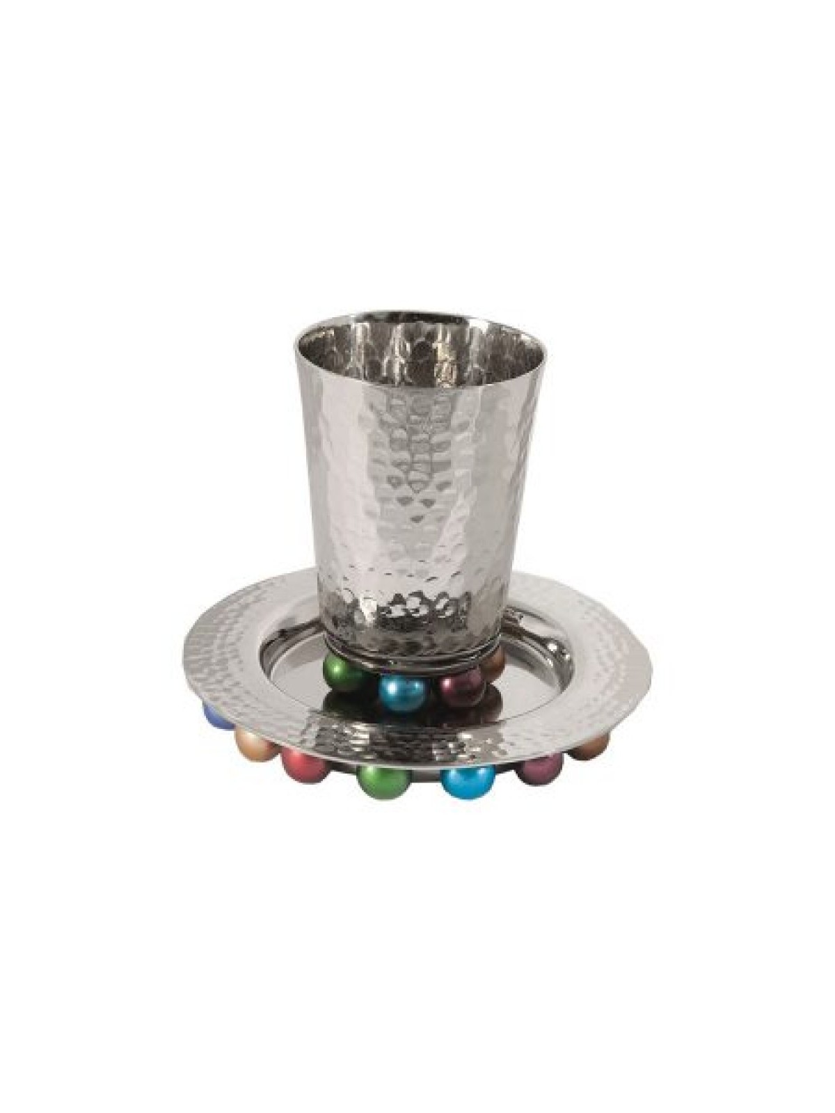 Yair Emanuel Hammered Aluminum Kiddush Se... | Kiddush Cups by Emanuel