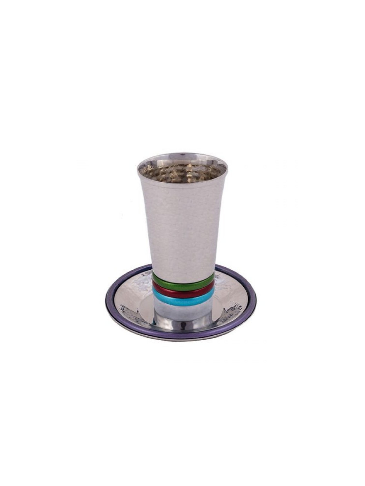 Yair Emanuel Hammered Kiddush Cup and Sau... | Kiddush Cups by Emanuel