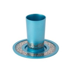 Yair Emanuel Kiddush Cup and Plate Silver... | Kiddush Cups by Emanuel