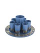 Yair Emanuel Blue Kiddush Cup Small Cups ... | Kiddush Cups by Emanuel