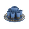 Yair Emanuel Blue Kiddush Cup Small Cups ... | Kiddush Cups by Emanuel