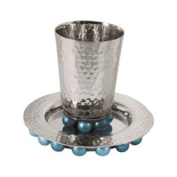 Yair Emanuel Hammered Aluminum Kiddush Se... | Kiddush Cups by Emanuel