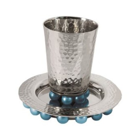 Yair Emanuel Hammered Aluminum Kiddush Se... | Kiddush Cups by Emanuel