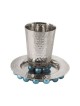 Yair Emanuel Hammered Aluminum Kiddush Se... | Kiddush Cups by Emanuel