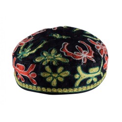 Black Bucharian Hand Embroidered Kippah | Top Sellers