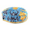 Light Blue Bucharian Hand Embroidered Kippah | Buchari Kippah