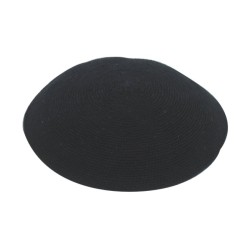Black Premium DMC knitted Kippah | Knitted Kippah