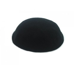 Black Premium DMC knitted Kippah | Knitted Kippah