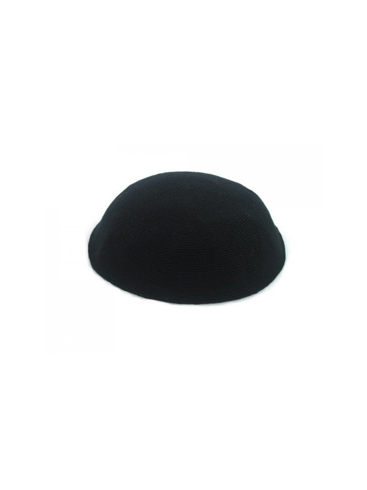 Black Premium DMC knitted Kippah | Knitted Kippah