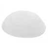 White Premium DMC knitted kippah | Knitted Kippah