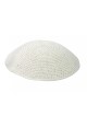 White Thick Knitted Kippah | Knitted Kippah