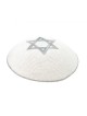 Silver Star of David knitted kippah | Knitted Kippah