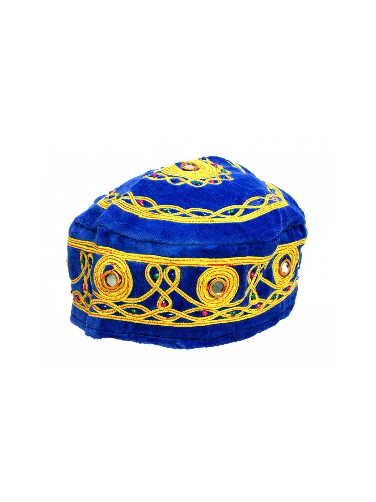 Pack of 3 Velvet and Gold Bucharian Kippah Assorte... | Buchari Kippah