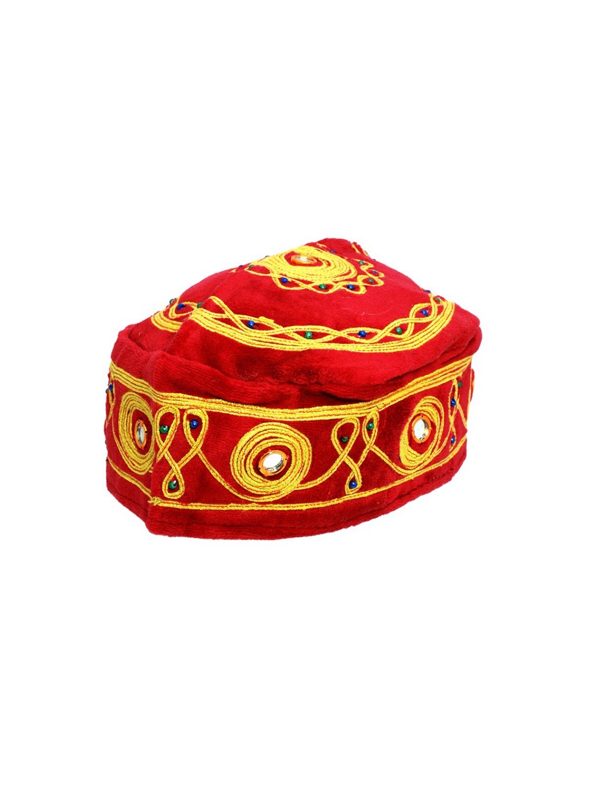 Pack of 3 Velvet and Gold Bucharian Kippah Assorte... | Buchari Kippah