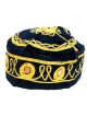 Pack of 3 Velvet and Gold Bucharian Kippah Assorte... | Buchari Kippah