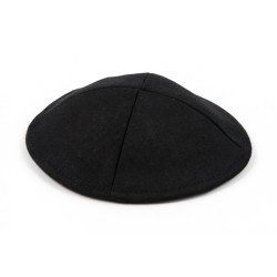 Black Cloth Kippah with Attached Clip | Cloth Kippah