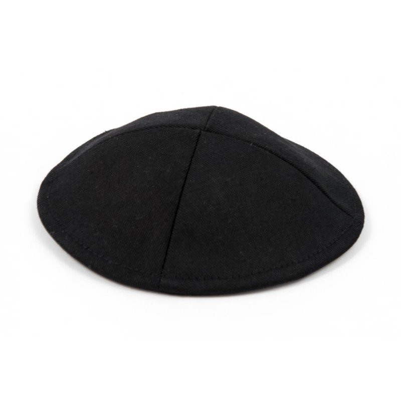Black Cloth Kippah with Attached Clip | Cloth Kippah