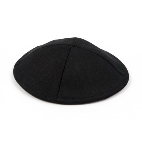 Black Cloth Kippah with Attached Clip | Cloth Kippah