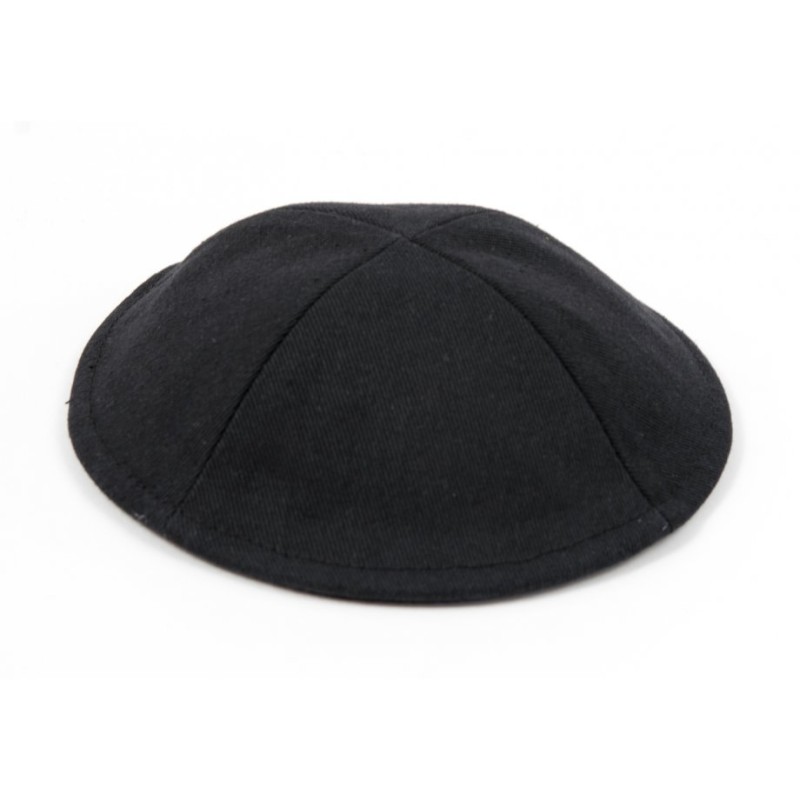 Black Cloth Kippah with Attached Clip | Cloth Kippah