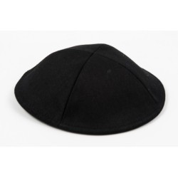 Black Cloth Kippah with Attached Clip | Cloth Kippah
