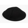 Black Cloth Kippah with Attached Clip | Cloth Kippah