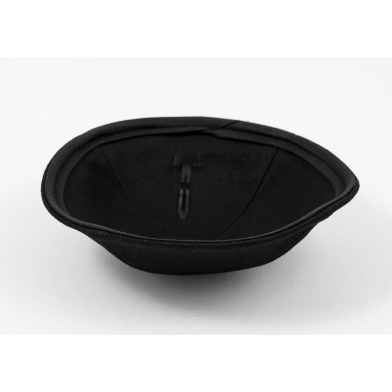 Black Cloth Kippah with Attached Clip | Cloth Kippah