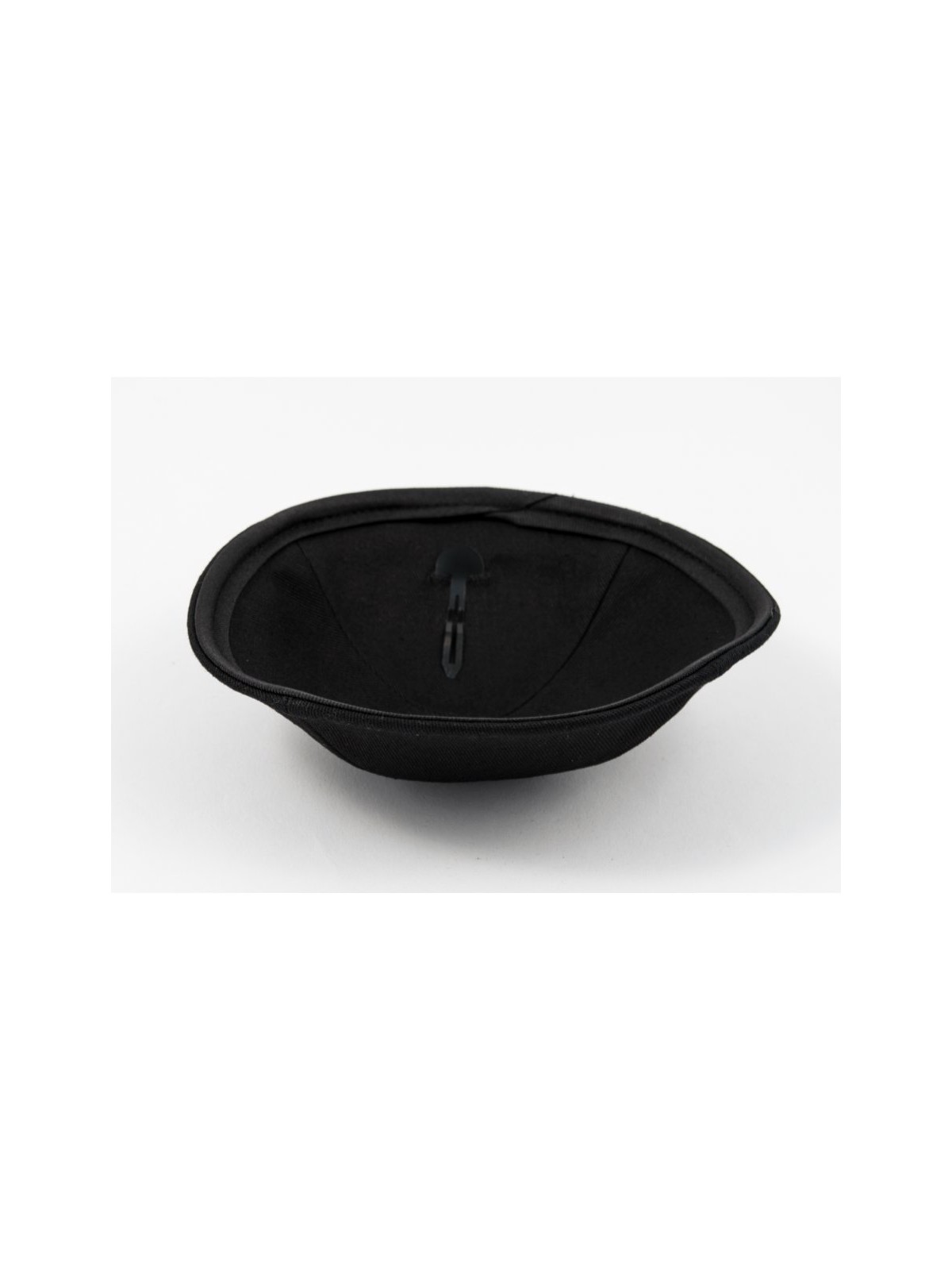 Black Cloth Kippah with Attached Clip | Cloth Kippah