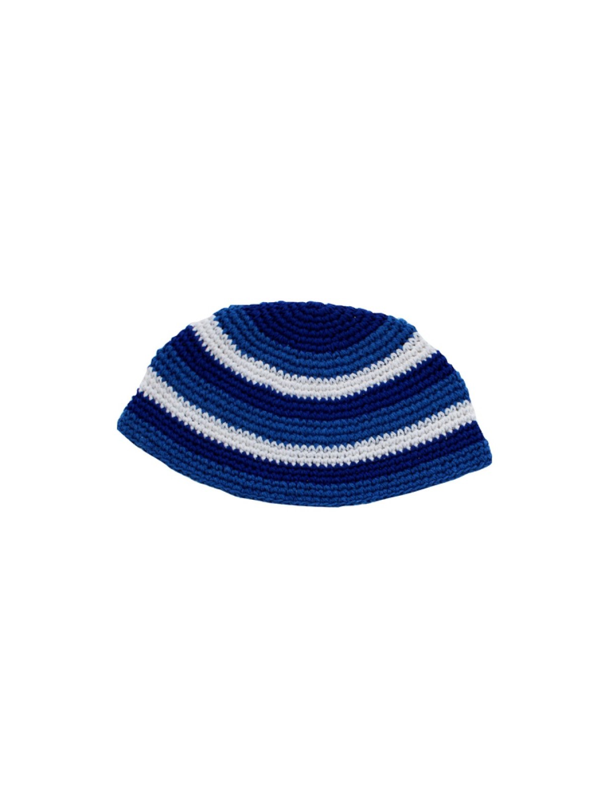 Frik Kippah %96 Thick Crocheted Weave of White and Sh... | Frik Kippah