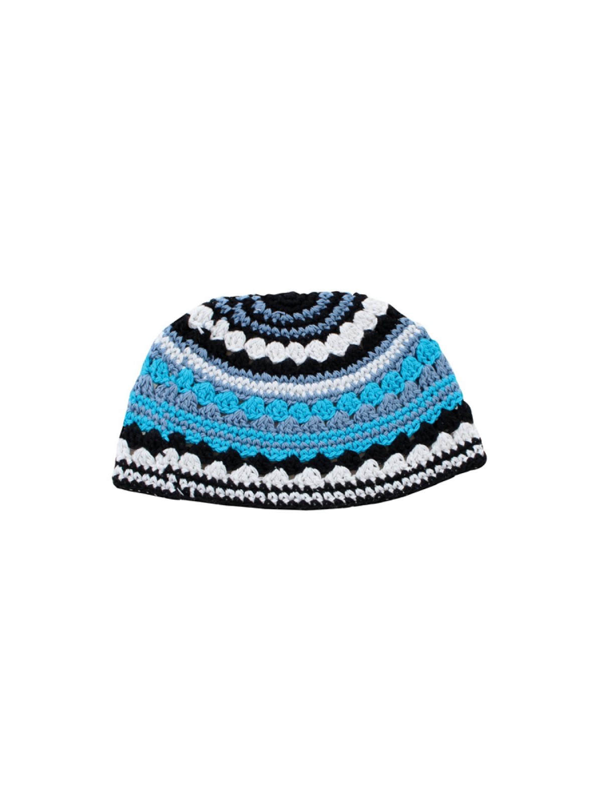 Frik Kippah %96 Thick Crocheted Weave of Black White ... | Frik Kippah