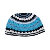 Frik Kippah %96 Thick Crocheted Weave of Black White ... | Frik Kippah