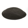 Dark Wood Color Hand Knitted Cotton Kippah Premium... | Knitted Kippah