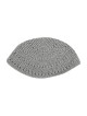 Gray Knitted Frik Kippah Yarmulke with holes | Frik Kippah