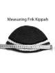 Gray Knitted Frik Kippah Yarmulke with holes | Frik Kippah