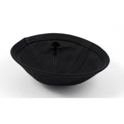 Black Gray Linen Kippah with Light Checkered Design ... | Cloth Kippah