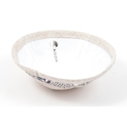 Beige Cloth Kippah with Attached Clip and Embroidere... | Cloth Kippah