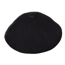 Premium Flat Style Black Velvet Kippah 6 Panel With... | Velvet Kippah