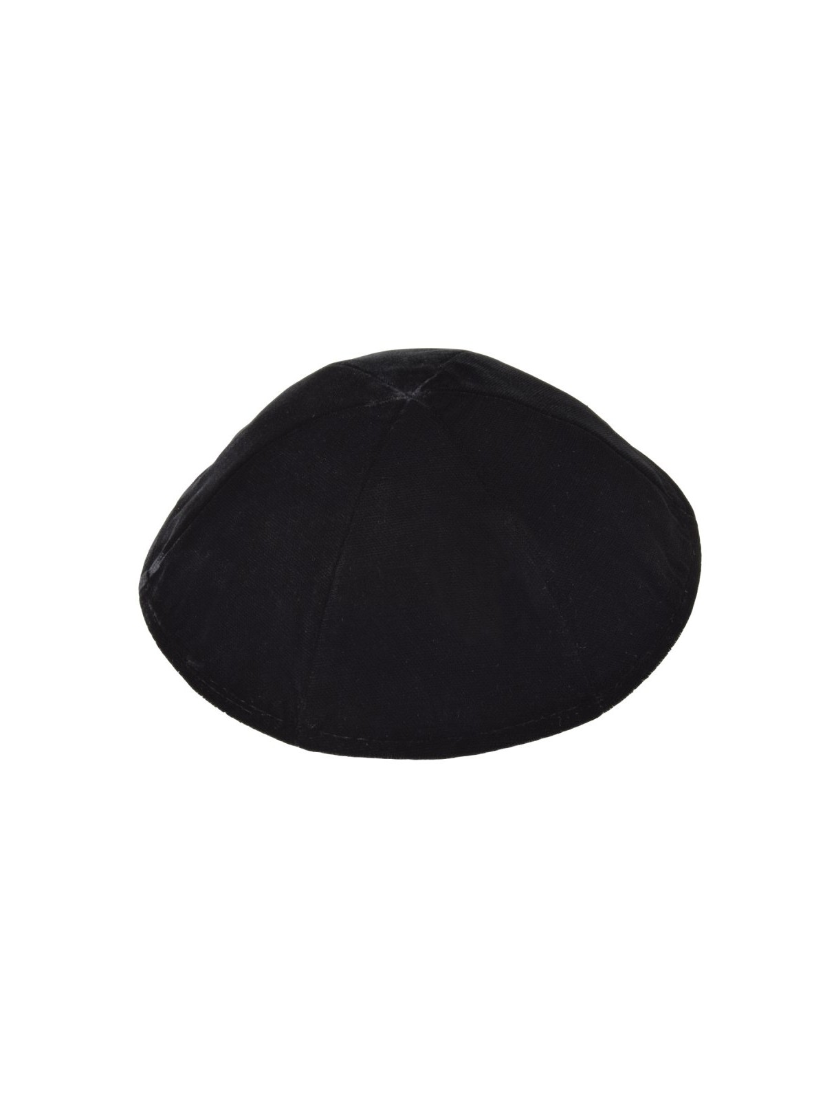 Premium Flat Style Black Velvet Kippah 6 Panel With... | Velvet Kippah