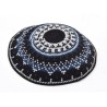 Hand Knitted Premium DMC Cotton Kippah Black and G... | Knitted Kippah