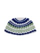 Frik Kippah %96 Thick Weave of Crocheted White Blue a... | Frik Kippah