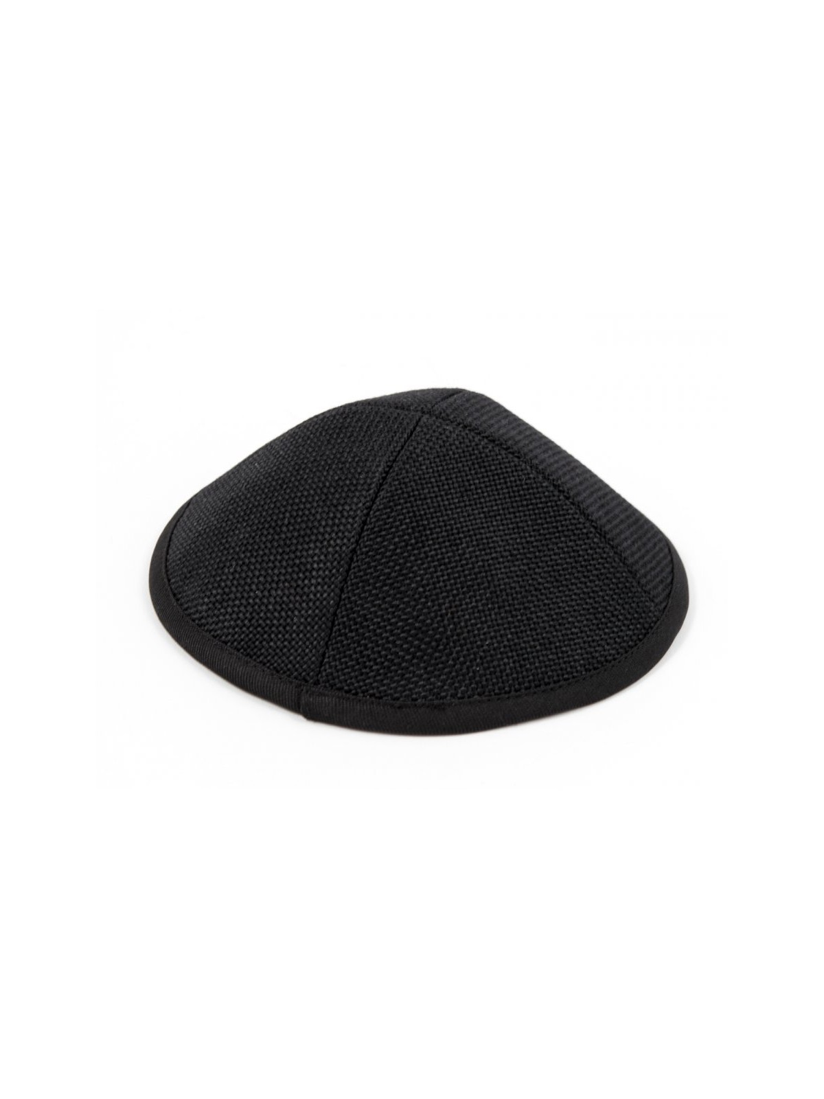 Black Gray Fabric Kippah with Textured Design Hidden... | Cloth Kippah