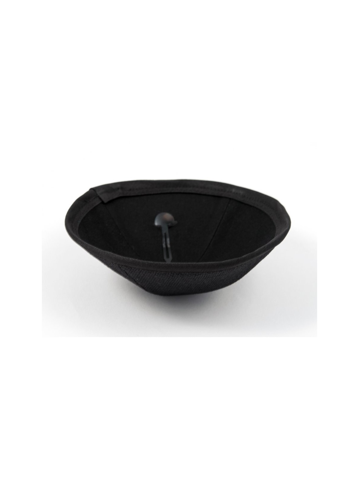 Black Gray Fabric Kippah with Textured Design Hidden... | Cloth Kippah