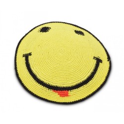 DMC Cotton Hand Knitted Kippah Lively Smiley Design | Knitted Kippah
