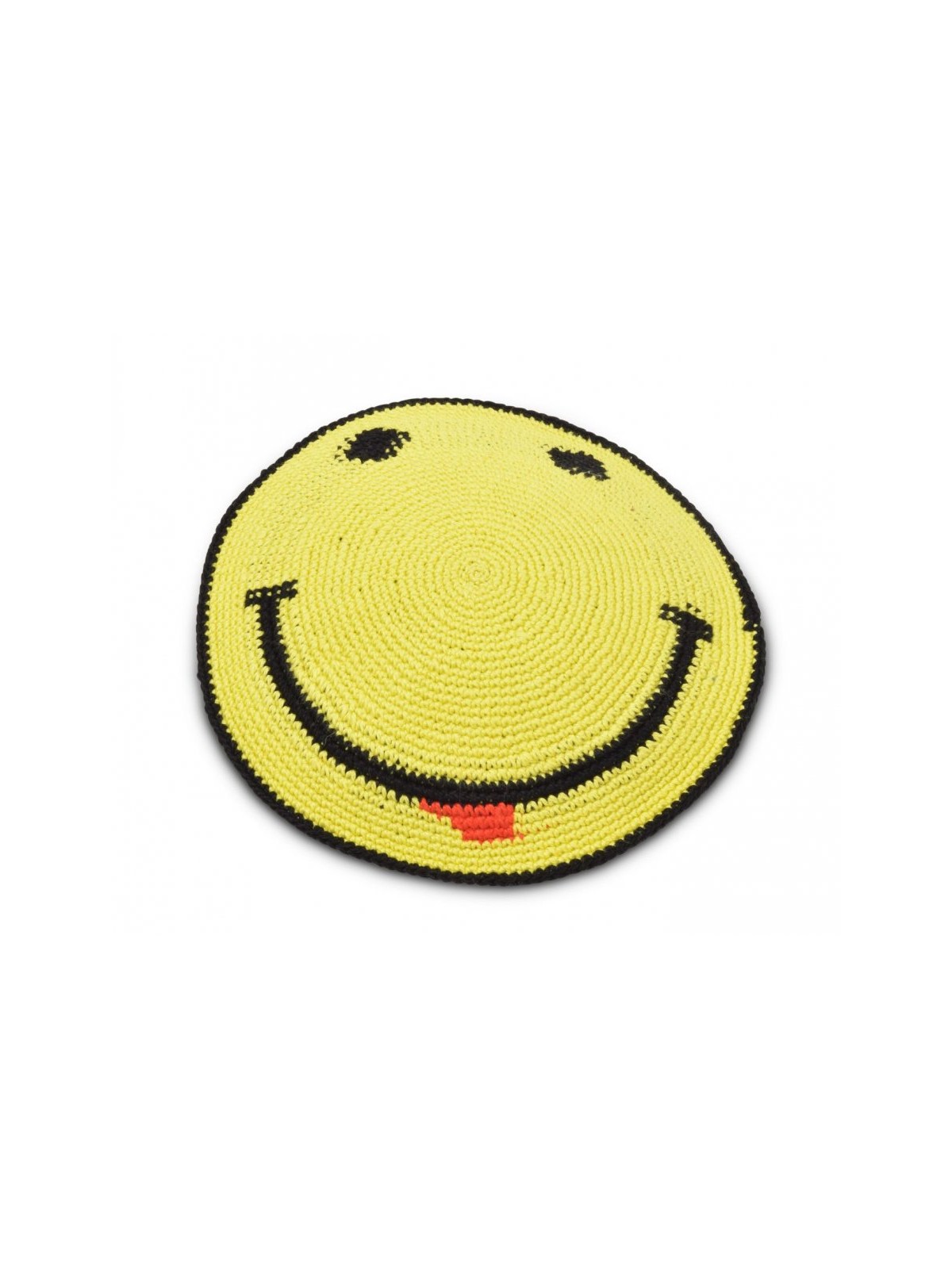 DMC Cotton Hand Knitted Kippah Lively Smiley Design | Knitted Kippah