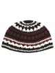 Frik Kippah with Maroon Black and White Stripes | Frik Kippah