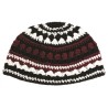 Frik Kippah with Maroon Black and White Stripes | Frik Kippah